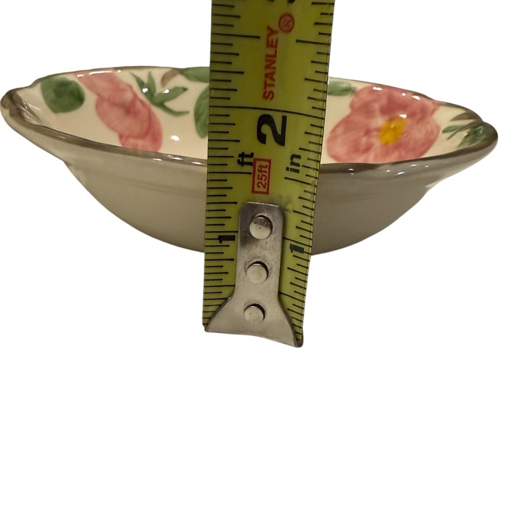 Franciscan Desert Rose Floral 6” Sauce Berry Dessert Bowls x5 Floral Earthenware - Picture 8 of 8